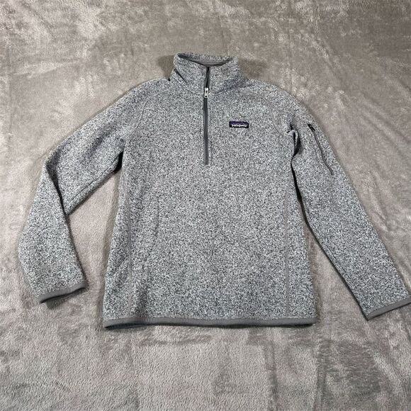 Patagonia Sweaters - Patagonia Women's Better Sweater 1/4‎ Zip Fleece Pullover Light Gray Size Medium